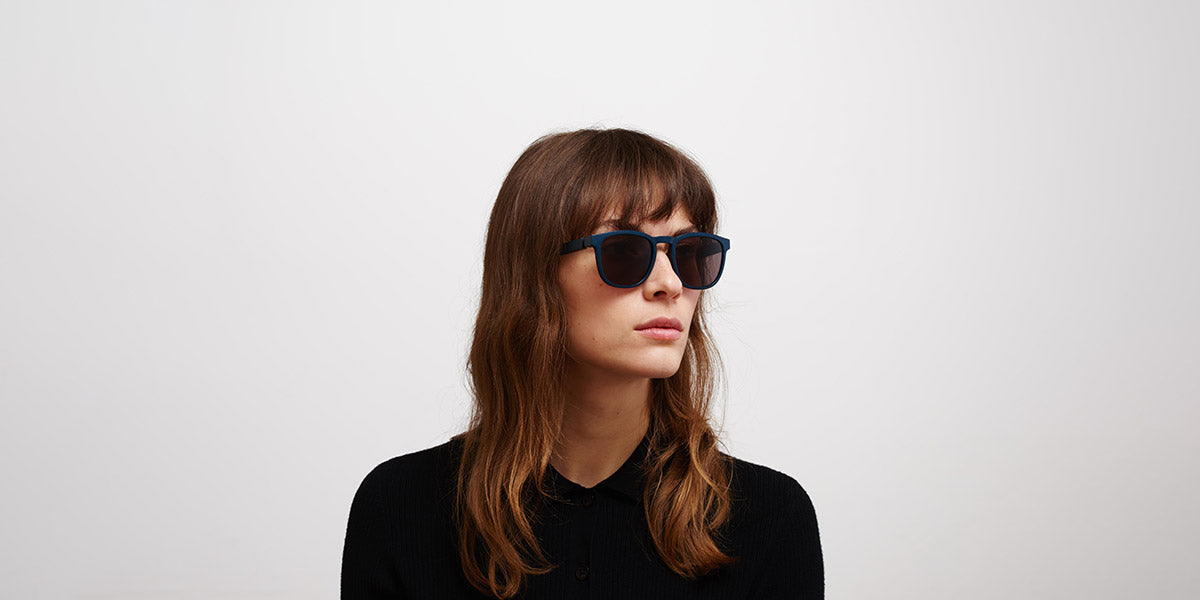 Mykita® LOVELL MYK LOVELL MD34 Indigo / Brown Solid 52 - MD34 Indigo / Brown Solid Sunglasses