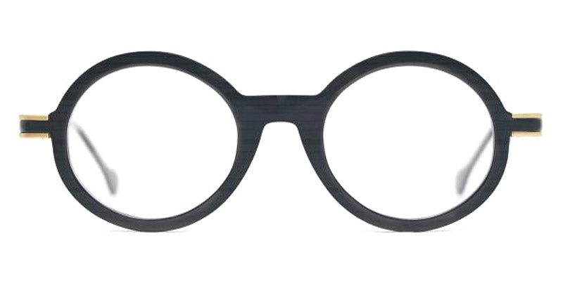 Henau® Lunam L H LUNAM L 0H19 49 - Black Striped/Gold 0H19 Eyeglasses