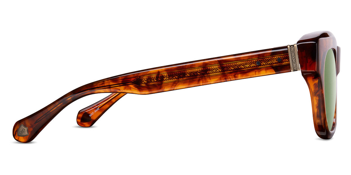 Matsuda® M1027 MTD M1027 Walnut/Amber/Sage Green 50 - Walnut/Amber / Sage Green Sunglasses