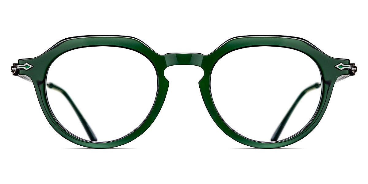 Matsuda® M2057 MTD M2057 Bottle Green/Brushed Silver 47 - Bottle Green / Brushed Silver Eyeglasses