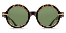 Matsuda® M2059 MTD M2059 Tokyo Tortoise/Brushed Silver/Sage Green 48 - Tokyo Tortoise/Brushed Silver / Sage Green Sunglasses