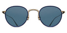 Matsuda® M3085-I MTD M3085-I Brushed Gold/Navy/Blue Grey 47 - Brushed Gold/Navy / Blue Grey Sunglasses