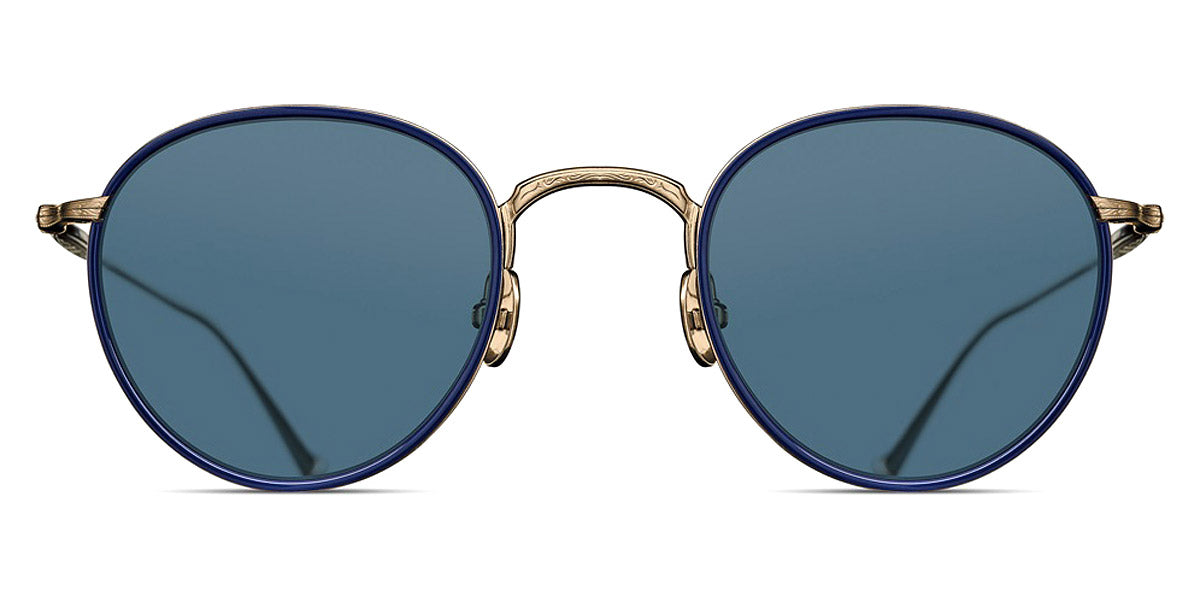 Matsuda® M3085-I MTD M3085-I Brushed Gold/Navy/Blue Grey 47 - Brushed Gold/Navy / Blue Grey Sunglasses