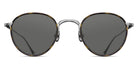 Matsuda® M3085-I MTD M3085-I Brushed Silver/Khaki Tortoise/Grey 47 - Brushed Silver/Khaki Tortoise / Grey Sunglasses
