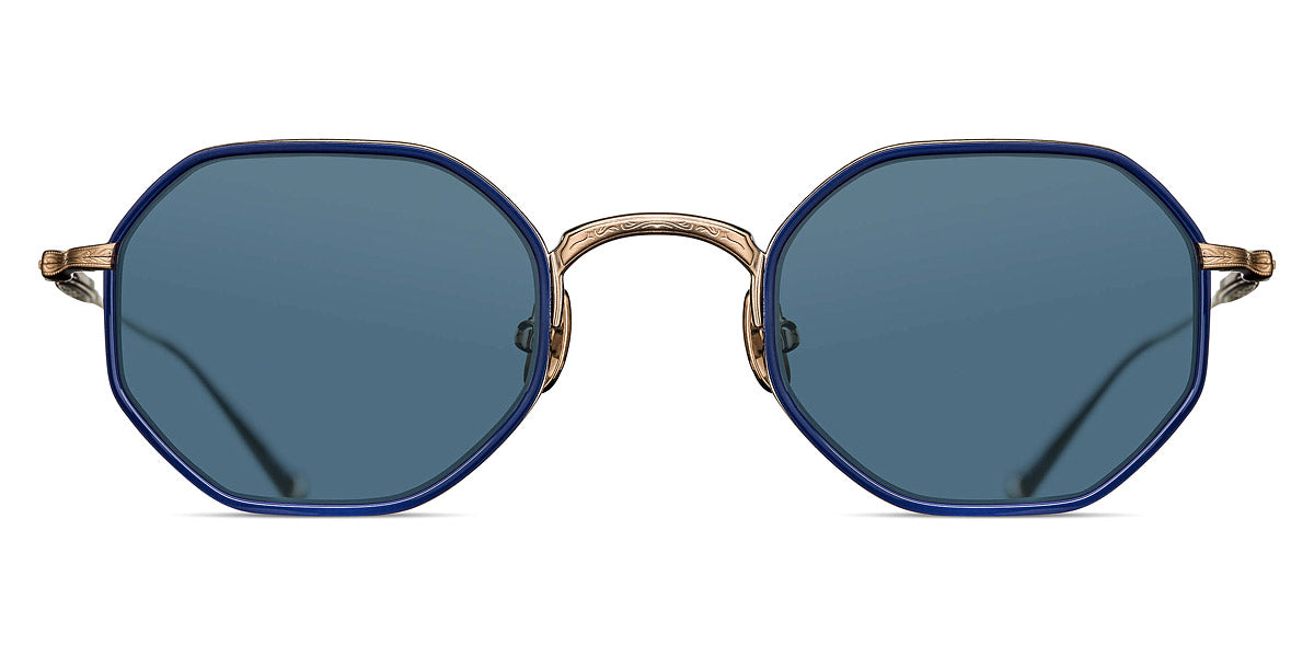 Matsuda® M3086-I MTD M3086-I Brushed Gold/Navy/Blue Grey 45 - Brushed Gold/Navy / Blue Grey Sunglasses