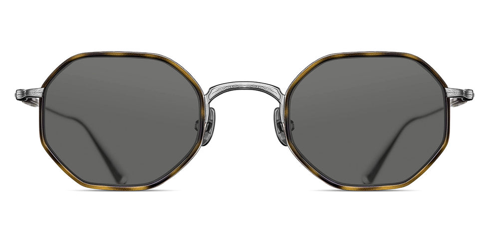 Matsuda® M3086-I MTD M3086-I Brushed Silver/Khaki Tortoise/Grey 45 - Brushed Silver/Khaki Tortoise / Grey Sunglasses
