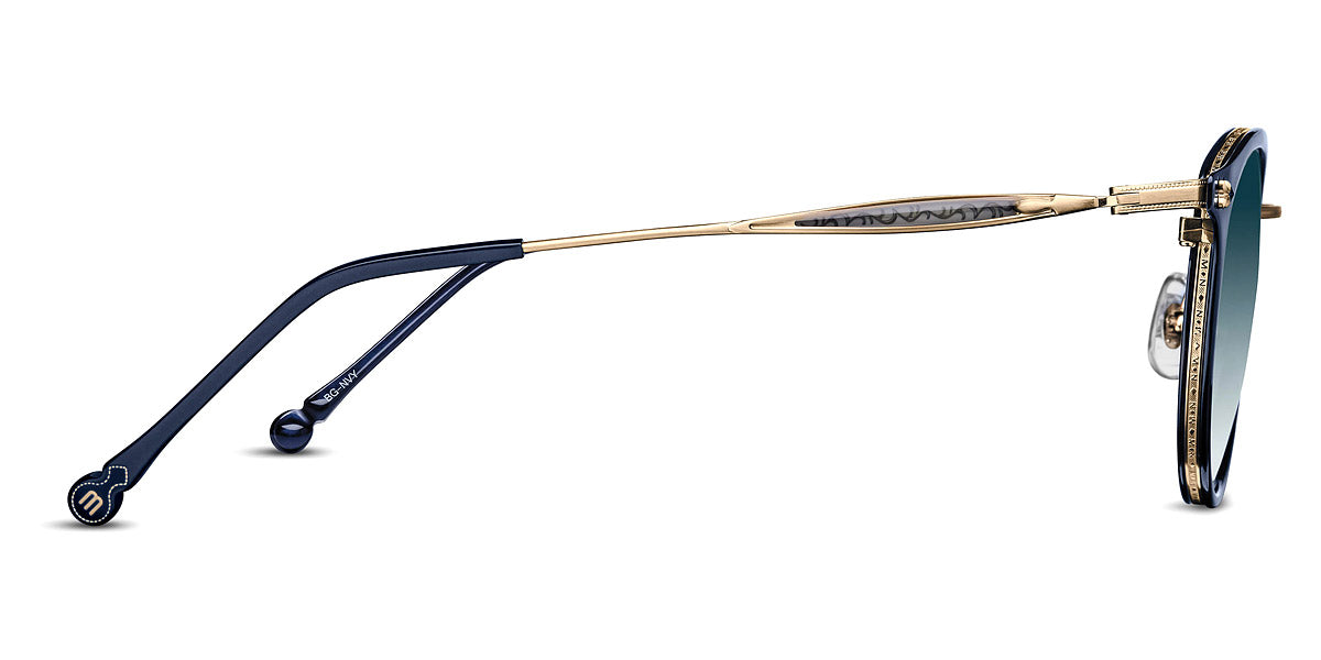 Matsuda® M3114 MTD M3114 Brushed Silver/Blue Demi / Cobalt Blue 50 - Brushed Silver/Blue Demi / Cobalt Blue Eyeglasses