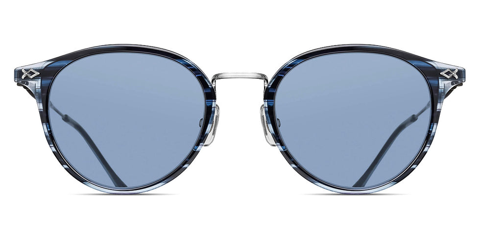 Matsuda® M3114 MTD M3114 Brushed Silver/Blue Demi/Cobalt Blue 50 - Brushed Silver/Blue Demi / Cobalt Blue Sunglasses