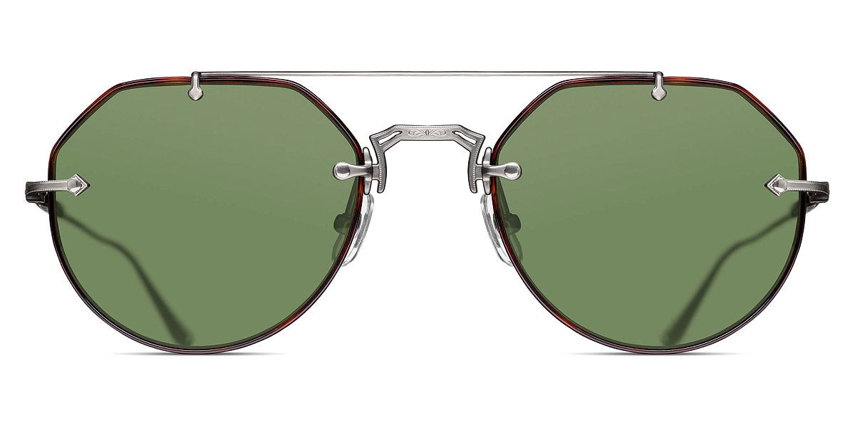 Matsuda® M3121 MTD M3121 Dark Tortoise/Antique Silver / Sage Green 53 - Dark Tortoise/Antique Silver / Sage Green Sunglasses