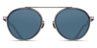 Matsuda® M3125 MTD M3125 Antique Silver/Navy/Blue Gray 49 - Antique Silver/Navy / Blue Gray Sunglasses