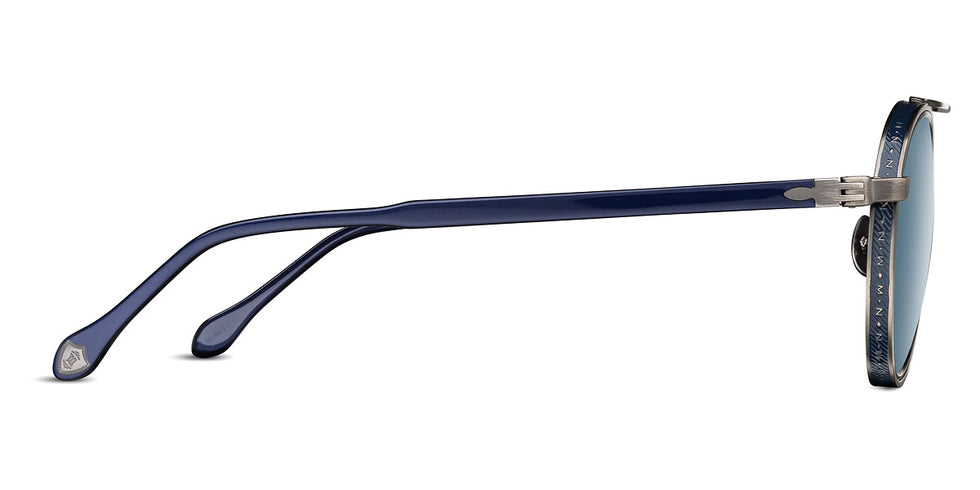 Matsuda® M3125 MTD M3125 Antique Silver/Navy/Blue Gray 49 - Antique Silver/Navy / Blue Gray Sunglasses