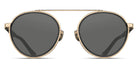 Matsuda® M3125 MTD M3125 Brushed Gold/Black/Gray 49 - Brushed Gold/Black / Gray Sunglasses
