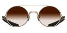 Matsuda® M3128 MTD M3128 Brushed Gold/Black/Brown Gradient 48 - Brushed Gold/Black / Brown Gradient Sunglasses