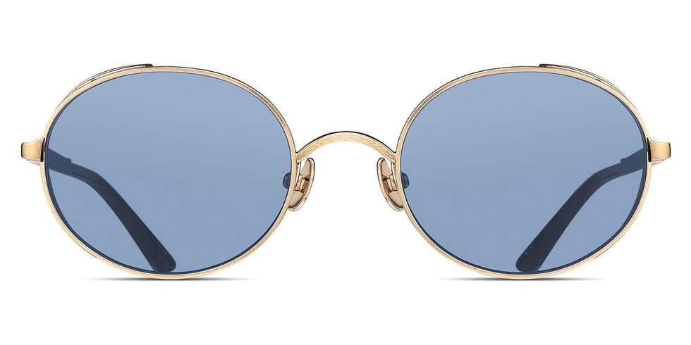 Matsuda® M3137 MTD M3139 Brushed Gold/Navy Lacquer/Cobalt Blue 51 - Brushed Gold/Navy Lacquer / Cobalt Blue Sunglasses