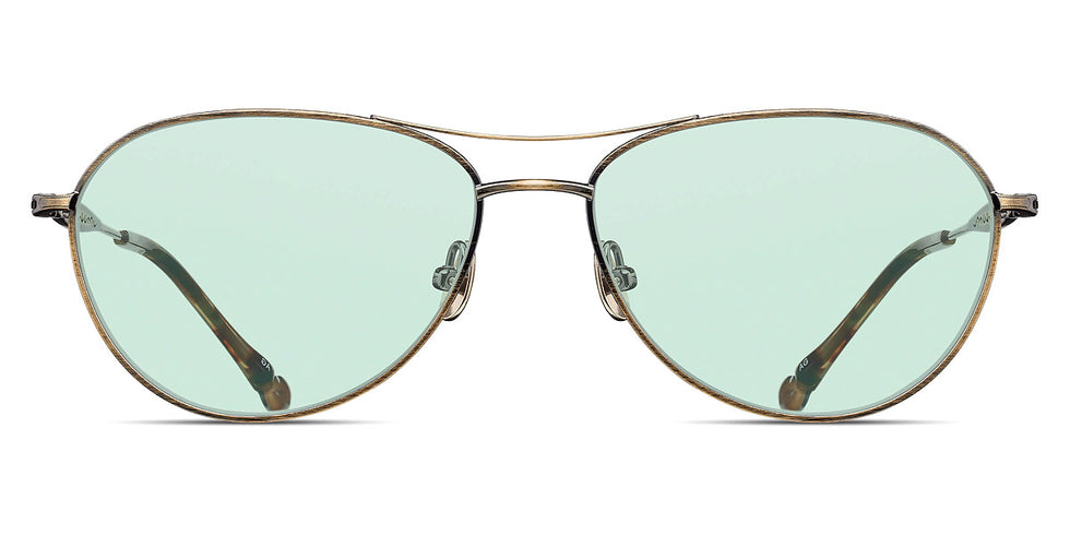 Matsuda® M3139 MTD M3139 Antique Gold/Cafe Green 57 - Antique Gold / Cafe Green Sunglasses