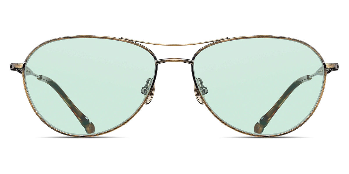 Matsuda® M3139 MTD M3139 Antique Gold/Cafe Green 57 - Antique Gold / Cafe Green Sunglasses
