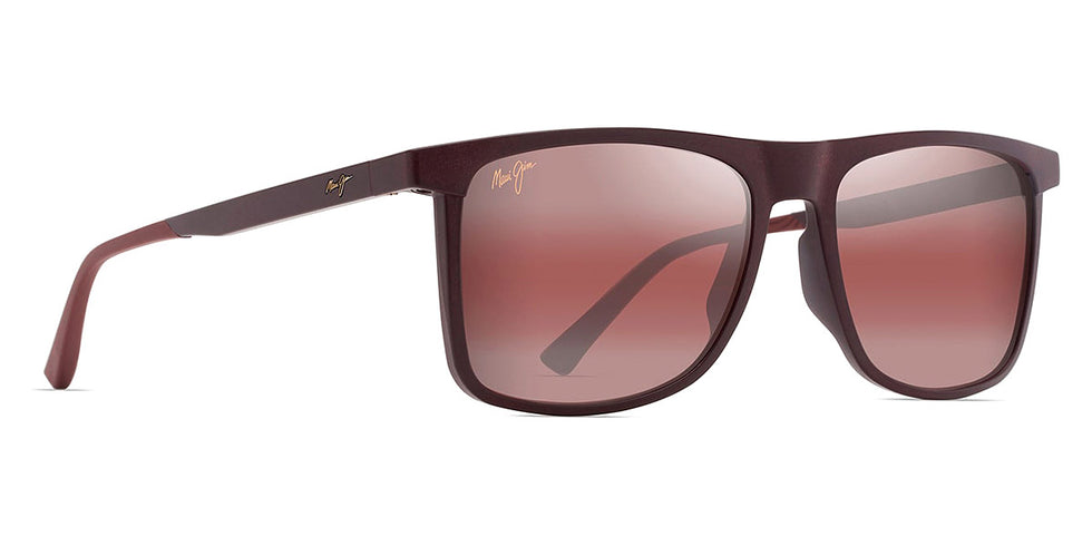 Maui Jim® Makamae MAU Makamae R619-04 56 - Burgundy/Matte / Maui Rose Sunglasses