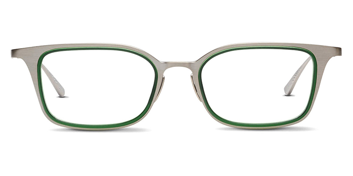 SALT.® MASON-V SAL MASON-V STAS 50 - Steel/Antique Silver with Evergreen Inserts Eyeglasses