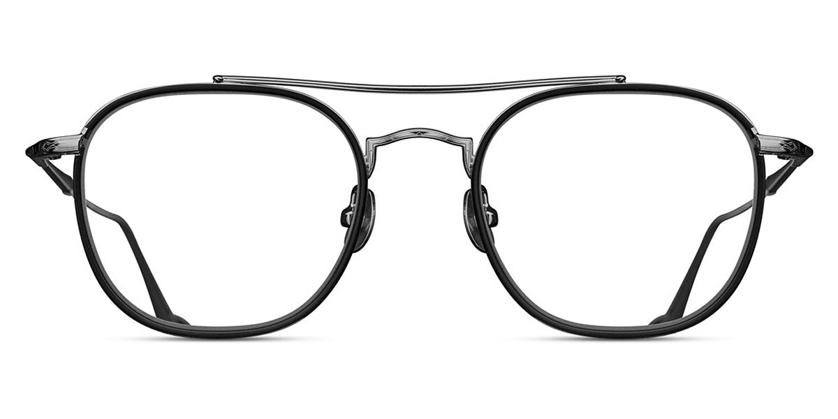 Matsuda® M3077 OPH MTD M3077 MATTE GREY CRYSTAL 49 - Matte Grey Crystal / Brushed Silver Eyeglasses