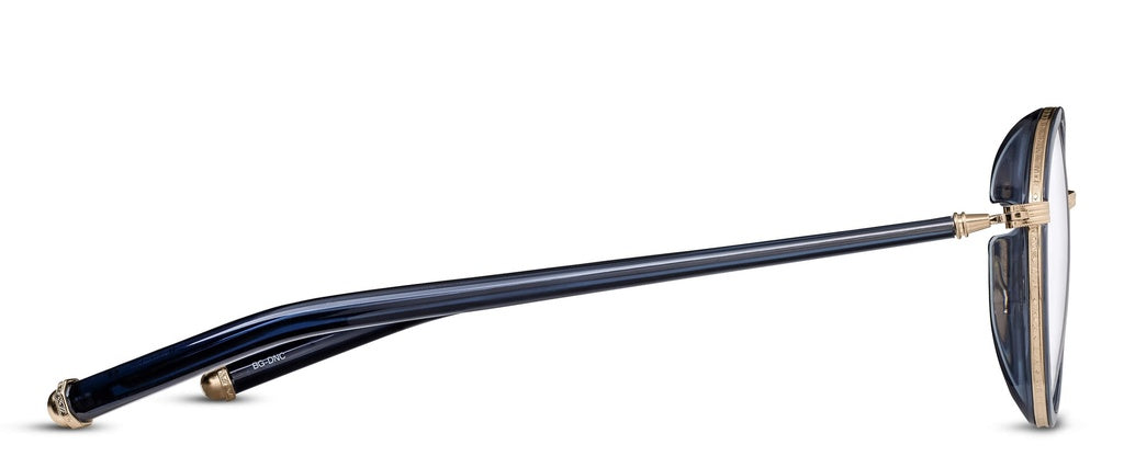 Matsuda® M3134 OPH MTD M3134 BRUSHED GOLD - Brushed Gold / Dark Navy Crystal Eyeglasses