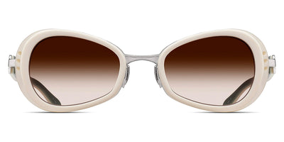 Matsuda® 10616H MTD 10616H Milk White/Palladium White/Brown Gradient 49 - Milk White/Palladium White / Brown Gradient Sunglasses
