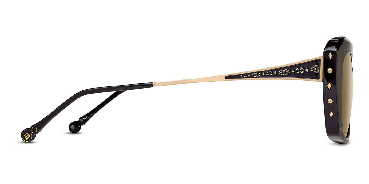 Matsuda® M2070 MTD M2070 Black 53 - Black Sunglasses