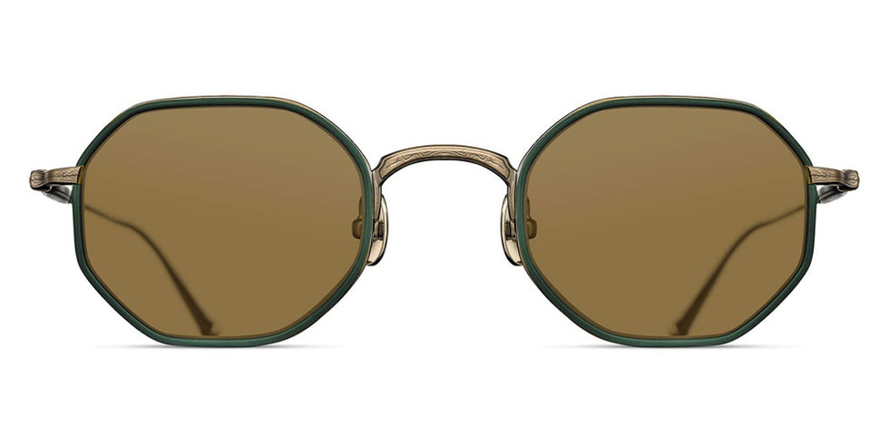 Matsuda® M3086-I MTD M3086-I Antique Gold/Bottle Green 45 - Antique Gold / Bottle Green Sunglasses