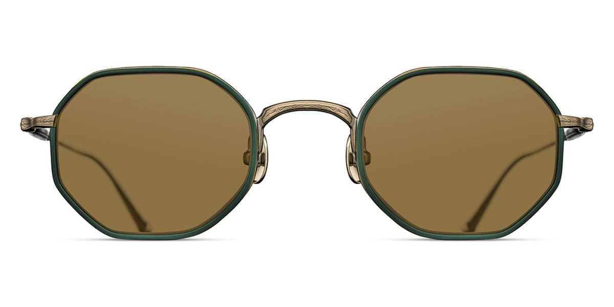 Matsuda® M3086-I MTD M3086-I Antique Gold/Bottle Green 45 - Antique Gold / Bottle Green Sunglasses