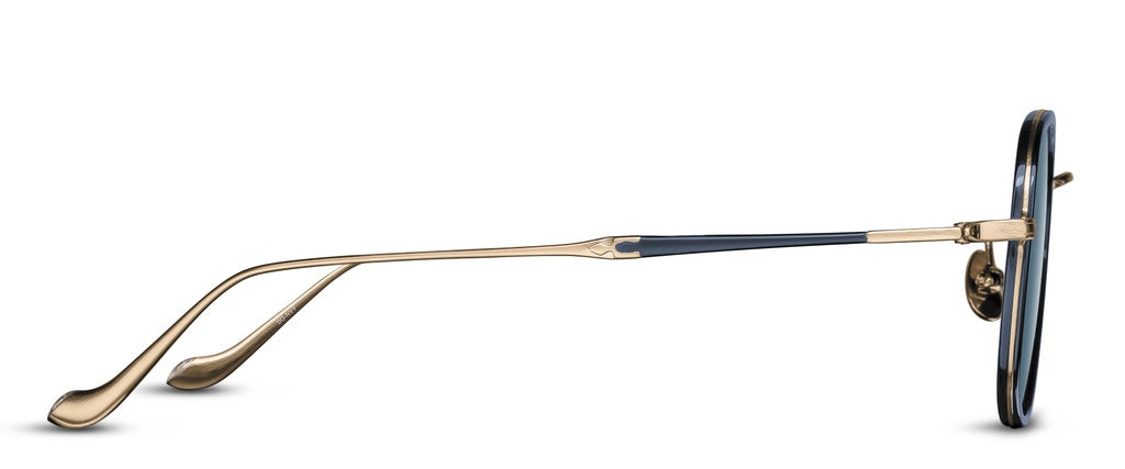 Matsuda® M3123 MTD M3123 Brushed Gold/Navy/Blue Grey 55 - Brushed Gold/Navy / Blue Grey Sunglasses