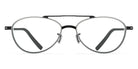 Blackfin® MAVERICKS BLF MAVERICKS 1708 52 - Blackfin Black/Satin Silver Rims/Shiny Silver Eyeglasses