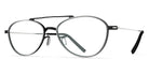 Blackfin® MAVERICKS BLF MAVERICKS 1708 52 - Blackfin Black/Satin Silver Rims/Shiny Silver Eyeglasses
