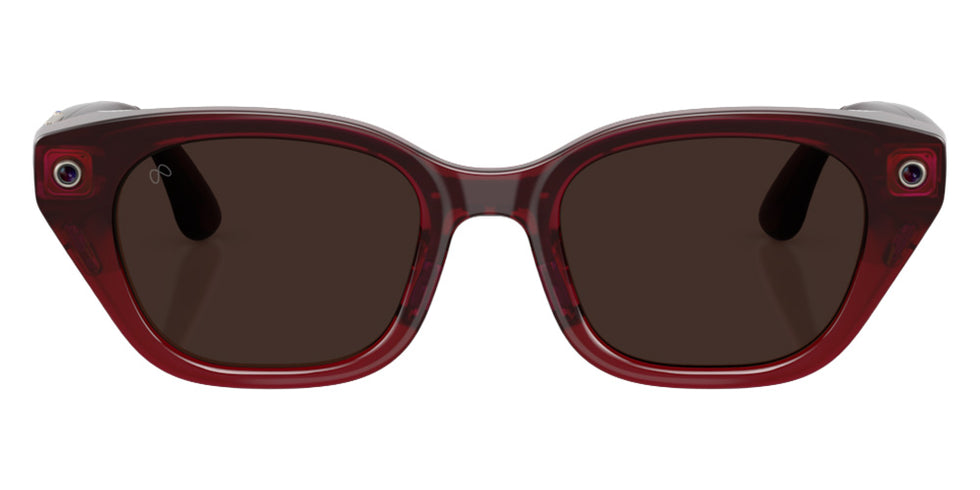 Meta Capri 0YM000007 Sun Sunglasses - Brown Red/Red Polarized