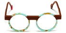 Sabine Be® Mini Be Cartoon SB Mini Be Cartoon 637 43 - Matt Marbled Turquoise / Matte Solid Brown Eyeglasses