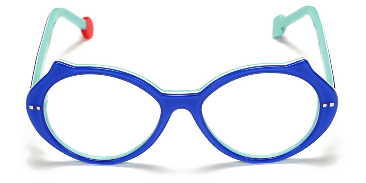 Sabine Be® Mini Be Cat'S SB Mini Be Cat'S 168 48 - Shiny Translucent Blue Majorelle / White / Shiny Turquoise Eyeglasses