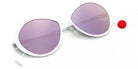 Sabine Be® Mini Be Cat'S Slim Sun - Satin White Sunglasses