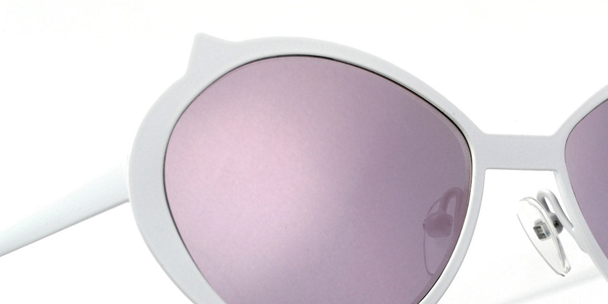 Sabine Be® Mini Be Cat'S Slim Sun - Satin White Sunglasses