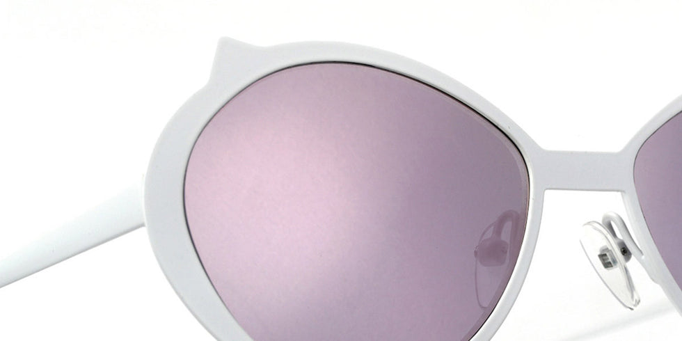 Sabine Be® Mini Be Cat'S Slim Sun - Satin White Sunglasses