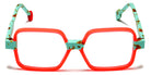 Sabine Be® Mini Be Clush SB Mini Be Clush 604 49 - Shiny Miami Neon Orange / Matte Marbled Turquoise Eyeglasses