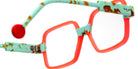Sabine Be® Mini Be Clush SB Mini Be Clush 604 49 - Shiny Miami Neon Orange / Matte Marbled Turquoise Eyeglasses