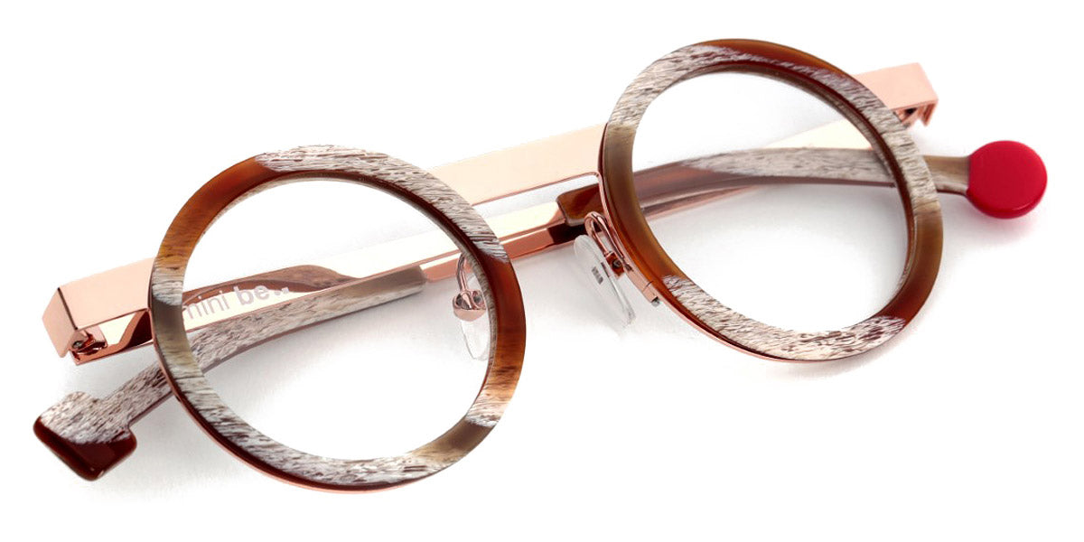 Sabine Be® Mini Be Gipsy SB Mini Be Gipsy 351 39 - Shiny Vintage Horn / Polished Rose Gold Eyeglasses