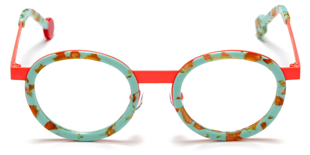 Sabine Be® Mini Be Lucky SB Mini Be Lucky 514 43 - Matt Marbled Turquoise /Satin Neon Orange Eyeglasses