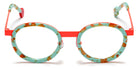 Sabine Be® Mini Be Lucky SB Mini Be Lucky 514 43 - Matt Marbled Turquoise /Satin Neon Orange Eyeglasses