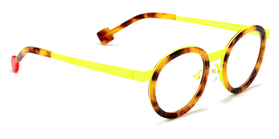 Sabine Be® Mini Be Lucky SB Mini Be Lucky 690 43 - Shiny Tortoiseshell / Neon Yellow Satin Eyeglasses