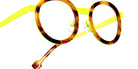 Sabine Be® Mini Be Lucky SB Mini Be Lucky 690 43 - Shiny Tortoiseshell / Neon Yellow Satin Eyeglasses