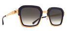 Mykita® MISTY MYK MISTY A76-Glossy Gold/Milky Indigo / Raw Black Gradient 50 - A76-Glossy Gold/Milky Indigo / Raw Black Gradient Sunglasses