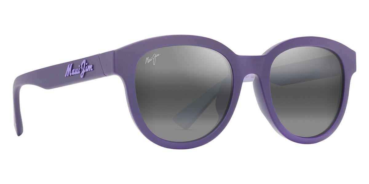 Maui Jim® Ihupani Asian Fit MJI 658-28 53 - Matte Dark Violet With Purple Interior/Neutral Grey Sunglasses