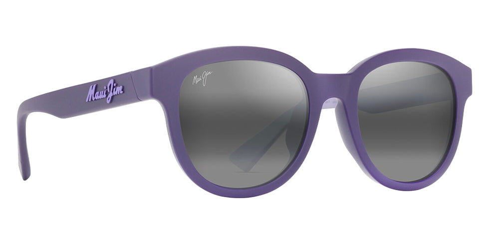 Maui Jim® Ihupani Asian Fit MJI 658-28 53 - Matte Dark Violet With Purple Interior/Neutral Grey Sunglasses