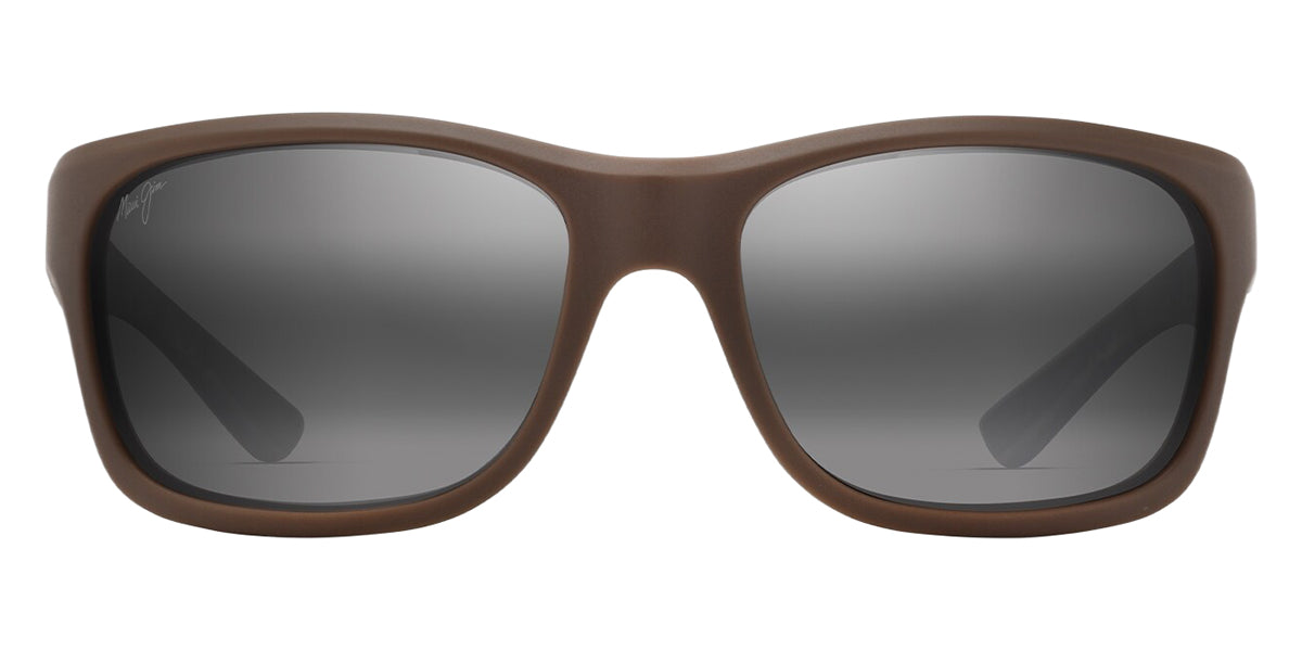 Maui Jim® Ano Nui MJI 681-01 63 - Matte Solid Brown/Neutral Grey Sunglasses