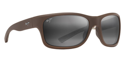 Maui Jim® Ano Nui MJI 681-01 63 - Matte Solid Brown/Neutral Grey Sunglasses