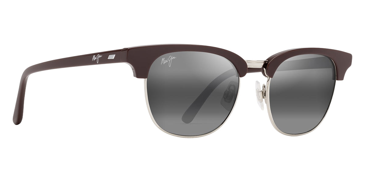 Maui Jim® Holomua MJI 695-01 52 - Shiny Solid Brown/Neutral Grey Sunglasses